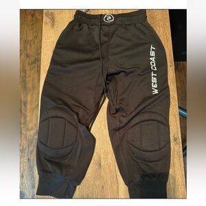 West Coast Goalie Pants 3/4 Padded Pants Men's Small Black‎